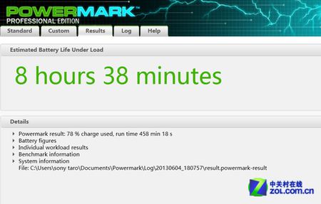 索尼(SONY)P11217SCS 银超极本续航时间评